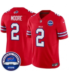 Men's Buffalo Bills #2 D.J. Moore Red F.U.S.E. 2026 Inaugural Season at Highmark Stadium Football Stitched Jersey