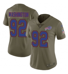 Women's Nike Buffalo Bills #92 Adolphus Washington Limited Olive 2017 Salute to Service NFL Jersey