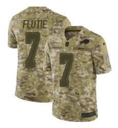 Men's Nike Buffalo Bills #7 Doug Flutie Limited Camo 2018 Salute to Service NFL Jersey