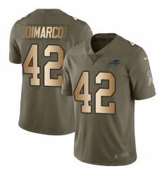 Youth Nike Buffalo Bills #42 Patrick DiMarco Limited Olive/Gold 2017 Salute to Service NFL Jersey