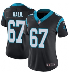 Women's Nike Carolina Panthers #67 Ryan Kalil Black Team Color Vapor Untouchable Limited Player NFL Jersey