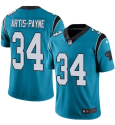 Youth Nike Carolina Panthers #34 Cameron Artis-Payne Blue Alternate Vapor Untouchable Limited Player NFL Jersey