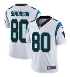 Men's Nike Carolina Panthers #80 Scott Simonson White Vapor Untouchable Limited Player NFL Jersey