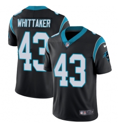 Youth Nike Carolina Panthers #43 Fozzy Whittaker Black Team Color Vapor Untouchable Limited Player NFL Jersey