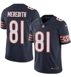 Youth Nike Chicago Bears #81 Cameron Meredith Navy Blue Team Color Vapor Untouchable Limited Player NFL Jersey