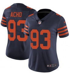 Women's Nike Chicago Bears #93 Sam Acho Navy Blue Alternate Vapor Untouchable Elite Player NFL Jersey