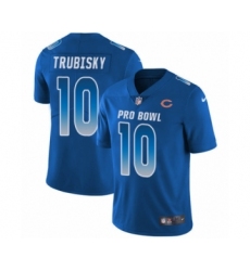 Youth Chicago Bears #10 Mitchell Trubisky Limited Royal Blue NFC 2019 Pro Bowl Football Jersey