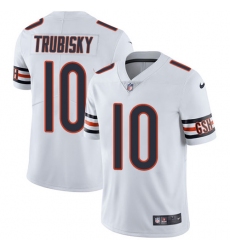 Youth Nike Chicago Bears #10 Mitchell Trubisky White Vapor Untouchable Limited Player NFL Jersey