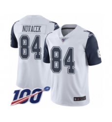 Men's Dallas Cowboys #84 Jay Novacek Limited White Rush Vapor Untouchable 100th Season Football Jersey