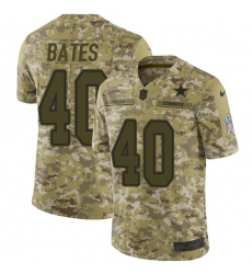 Men's Nike Dallas Cowboys #40 Bill Bates Limited Camo 2018 Salute to Service NFL Jersey