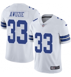 Men's Nike Dallas Cowboys #33 Chidobe Awuzie White Vapor Untouchable Limited Player NFL Jersey