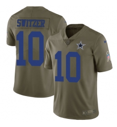 Men's Nike Dallas Cowboys #10 Ryan Switzer Limited Olive 2017 Salute to Service NFL Jersey