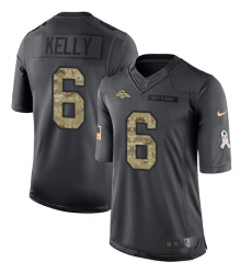 Men's Nike Denver Broncos #6 Chad Kelly Limited Black 2016 Salute to Service NFL Jersey