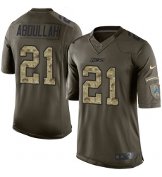 Men's Nike Detroit Lions #21 Ameer Abdullah Elite Green Salute to Service NFL Jersey