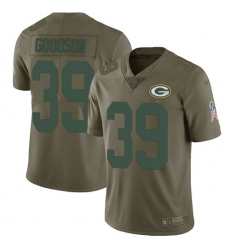 Youth Nike Green Bay Packers #39 Demetri Goodson Limited Olive 2017 Salute to Service NFL Jersey