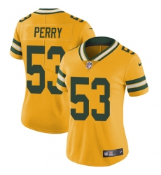 Women's Nike Green Bay Packers #53 Nick Perry Limited Gold Rush Vapor Untouchable NFL Jersey