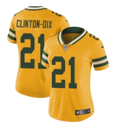Women's Nike Green Bay Packers #21 Ha Ha Clinton-Dix Limited Gold Rush Vapor Untouchable NFL Jersey