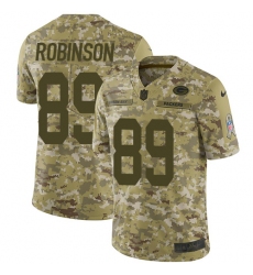 Men's Nike Green Bay Packers #89 Dave Robinson Limited Camo 2018 Salute to Service NFL Jersey