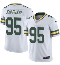 Men's Nike Green Bay Packers #95 Ricky Jean-Francois White Vapor Untouchable Limited Player NFL Jersey