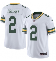 Men's Nike Green Bay Packers #2 Mason Crosby White Vapor Untouchable Limited Player NFL Jersey