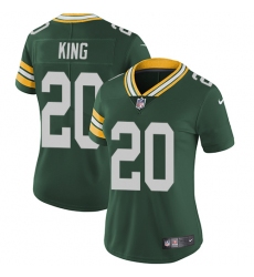 Women's Nike Green Bay Packers #20 Kevin King Green Team Color Vapor Untouchable Limited Player NFL Jersey
