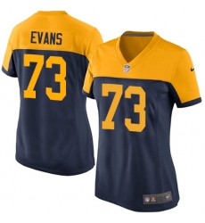 Women's Nike Green Bay Packers #73 Jahri Evans Limited Navy Blue Alternate NFL Jersey