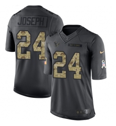 Youth Nike Houston Texans #24 Johnathan Joseph Limited Black 2016 Salute to Service NFL Jersey