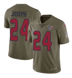 Youth Nike Houston Texans #24 Johnathan Joseph Limited Olive 2017 Salute to Service NFL Jersey