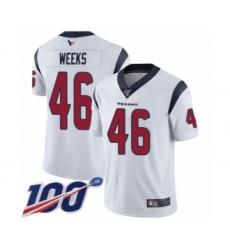 Men's Houston Texans #46 Jon Weeks White Vapor Untouchable Limited Player 100th Season Football Jersey