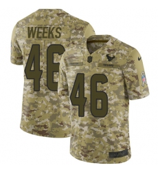 Youth Nike Houston Texans #46 Jon Weeks Limited Camo 2018 Salute to Service NFL Jersey