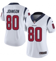 Women's Nike Houston Texans #80 Andre Johnson Limited White Vapor Untouchable NFL Jersey
