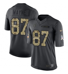 Youth Nike Indianapolis Colts #87 Reggie Wayne Limited Black 2016 Salute to Service NFL Jersey