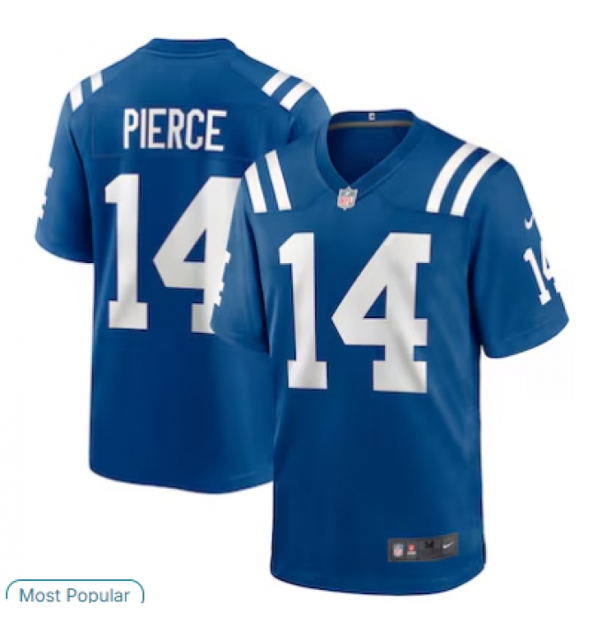 Men's Indianapolis Colts #14 Alec Pierce Limited Blue Royal Player Jersey