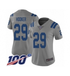 Women's Indianapolis Colts #29 Malik Hooker Limited Gray Inverted Legend 100th Season Football Jersey