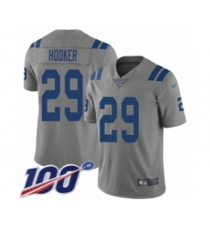 Youth Indianapolis Colts #29 Malik Hooker Limited Gray Inverted Legend 100th Season Football Jersey