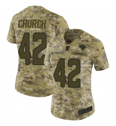 Women's Nike Jacksonville Jaguars #42 Barry Church Limited Camo 2018 Salute to Service NFL Jersey