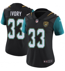 Women's Nike Jacksonville Jaguars #33 Chris Ivory Elite Black Alternate NFL Jersey