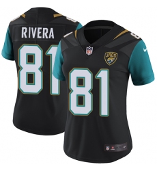 Women's Nike Jacksonville Jaguars #81 Mychal Rivera Black Alternate Vapor Untouchable Limited Player NFL Jersey
