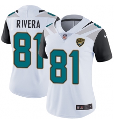 Women's Nike Jacksonville Jaguars #81 Mychal Rivera White Vapor Untouchable Limited Player NFL Jersey