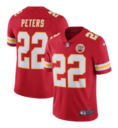 Youth Nike Kansas City Chiefs #22 Marcus Peters Red Team Color Vapor Untouchable Limited Player NFL Jersey