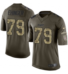 Men's Nike Kansas City Chiefs #79 Parker Ehinger Elite Green Salute to Service NFL Jersey