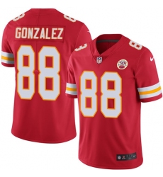 Youth Nike Kansas City Chiefs #88 Tony Gonzalez Red Team Color Vapor Untouchable Limited Player NFL Jersey