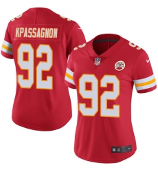 Women's Nike Kansas City Chiefs #92 Tanoh Kpassagnon Red Team Color Vapor Untouchable Limited Player NFL Jersey